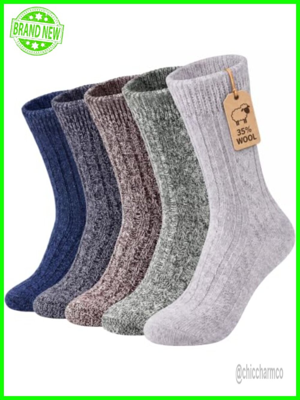 Wool Blend Crew Socks Winter Warm Hiking Boot Socks